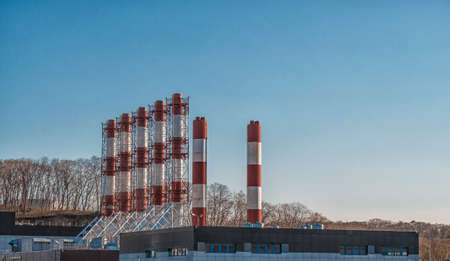 power energy station on russian island in Vladivostok cityの写真素材