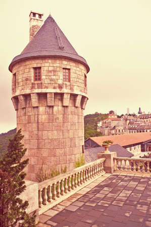 medieval castle in bana hills french villageのeditorial素材