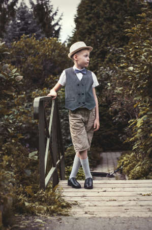 Retro portrait of young man in hat