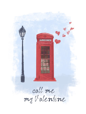 Call me my Valentine greeting cardの写真素材