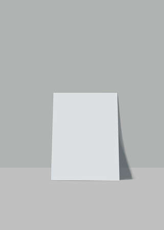 Blank plain white paper poster templateの写真素材