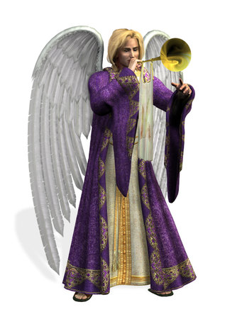 Angel Gabriel - 3D render.の写真素材