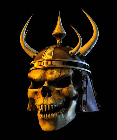 3D render of an evil demon skull.の写真素材