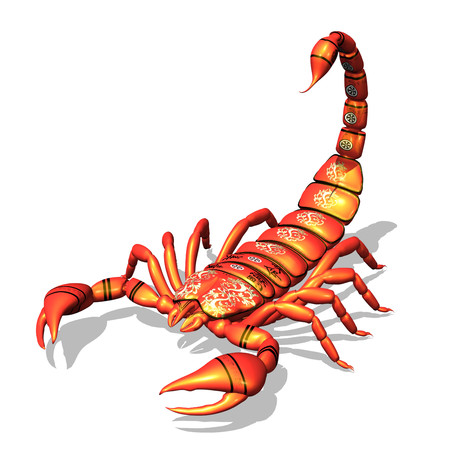 Red Scorpion - 3D renderの写真素材