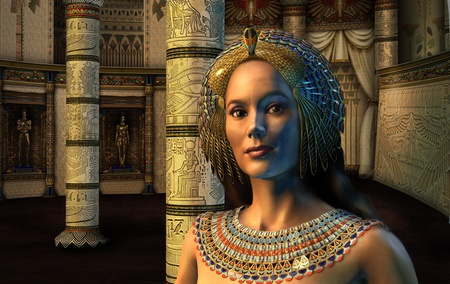 Egyptian Princess - 3D renderの写真素材