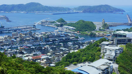 Nanfangao Bridge at Suao Townshiop in Yilanの写真素材