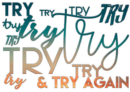 Try and try againの写真素材