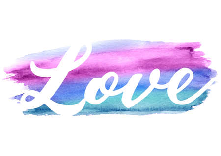 Love in watercolorの写真素材
