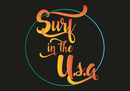 Surfing in the USAのイラスト素材