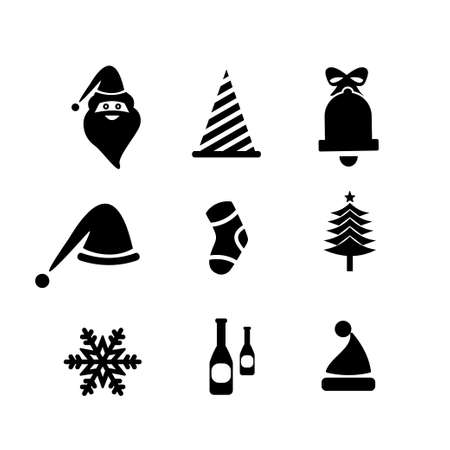 Merry Christmas Text icon typography design vectorのイラスト素材