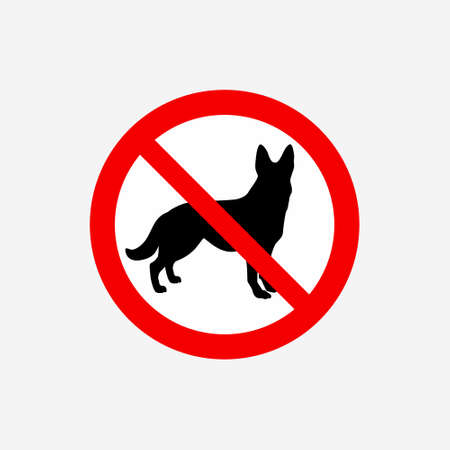 Warning signs no dogのイラスト素材