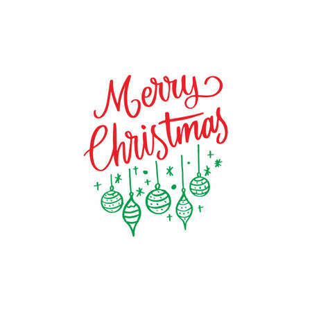 Merry Christmas Text Typography design vectorのイラスト素材