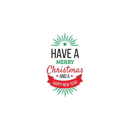 Merry Christmas Text Typography design vectorのイラスト素材