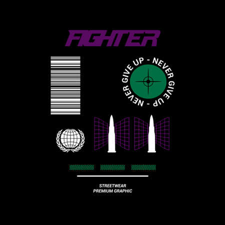 Streetwear Graphic Design ideas customize typography style design templatesのイラスト素材