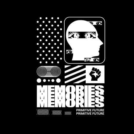 Streetwear Graphic Design ideas customize typography style design templatesのイラスト素材