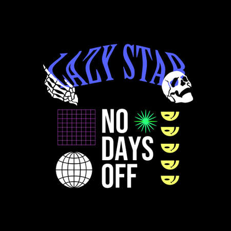 Streetwear Graphic Design ideas customize typography style design templatesのイラスト素材