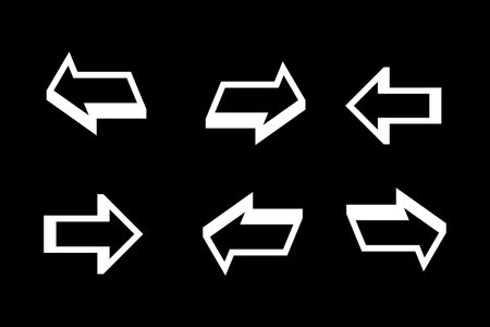 Arrow icon set. Arrow icon vector. Arrow icon vector. Arrow icon vectorのイラスト素材