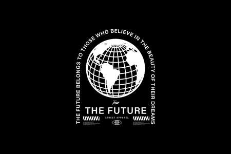 the future Abstract streetwear typography style collectionのイラスト素材