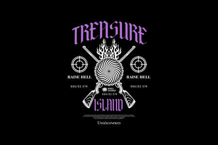 Abstract street wear typography style collectionのイラスト素材