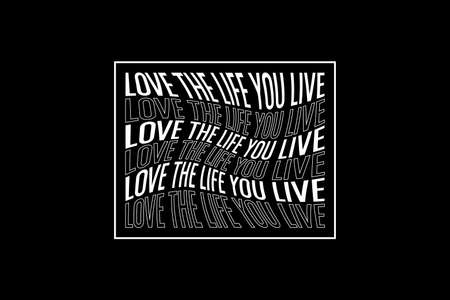 Abstract love the life typography style collectionのイラスト素材