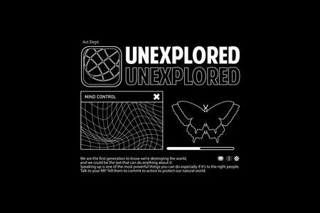 Abstract street wear typography style collectionのイラスト素材