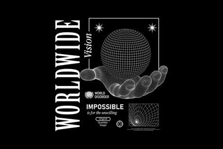 Abstract street wear typography style collectionのイラスト素材