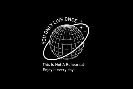 Abstract street wear world typography style collectionのイラスト素材