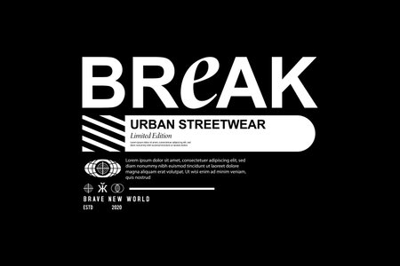 Urban Streetwear design template vectorのイラスト素材