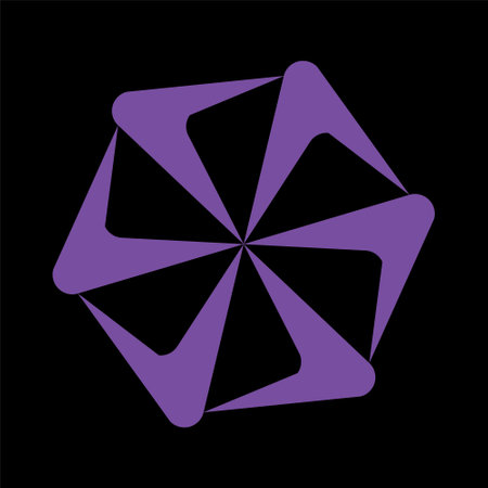 vector graphic illustration of an elegant looking abstract violet flower. Can be used for logos or other products.のイラスト素材