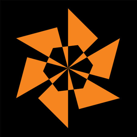 vector graphic illustration of an elegant looking abstract orange flower. Can be used for logos or other products.のイラスト素材