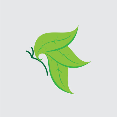 vector logo design of leaves and twigs that form a butterfly can be used for company logos or for other products.のイラスト素材