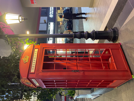 Classic British Red Phone Booth in Malaysia