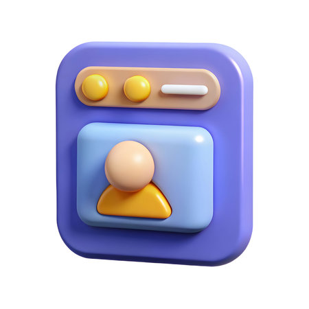 3d rendering of user icon on white background. Computer generated image.の素材