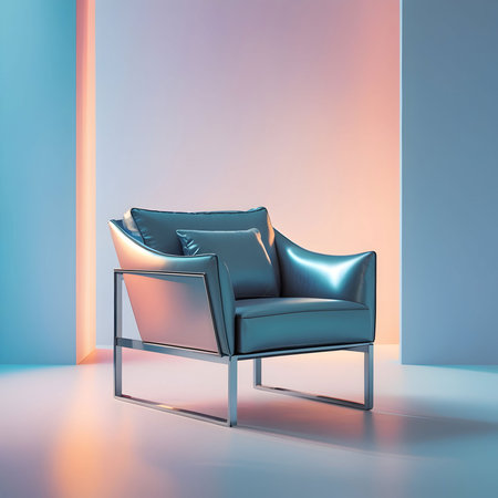 Modern interior design. 3d rendering, 3d illustration. Minimalistic design.の素材