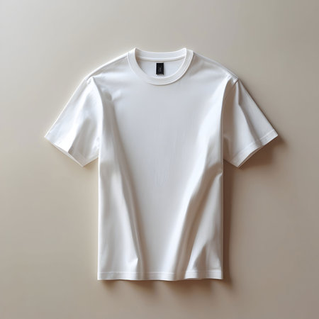 White t-shirt mockup on the wall. 3d renderの素材