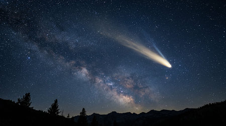 Milky Way over Rocky Mountain National Park, Colorado, USA.