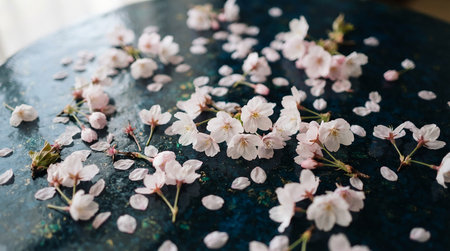 cherry blossom on blue background, cherry blossom on blue background