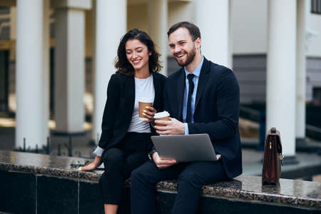loving couple remember happy moments, close up photoの写真素材