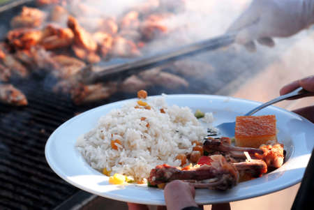 Summer Barbecue in the garden.