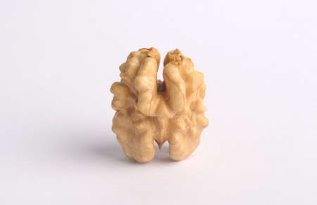 Walnuts(high key) - studio isolated on white with slight shadows beneath the nuts