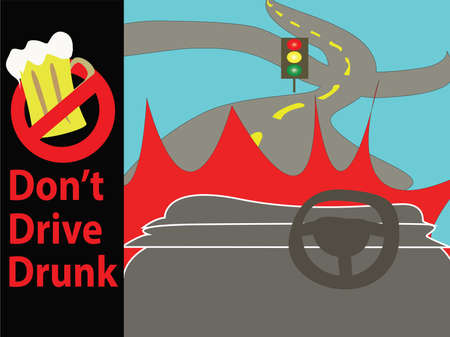 do not drive drunkのイラスト素材
