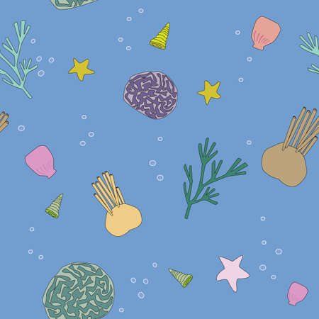Underwater seamless backgroundのイラスト素材