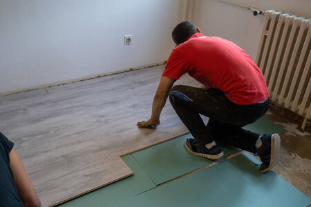 Home improvement, floor installationのeditorial素材
