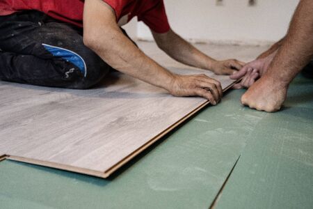 Home improvement, floor installationのeditorial素材