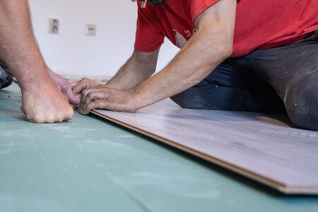 Home improvement, floor installationの写真素材