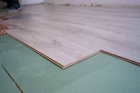 Home improvement, floor installationの写真素材