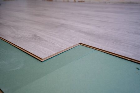 Home improvement, floor installationの写真素材