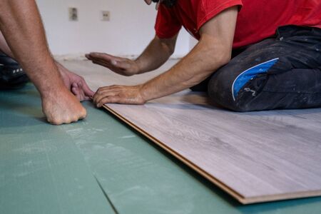 Home improvement, floor installationの写真素材