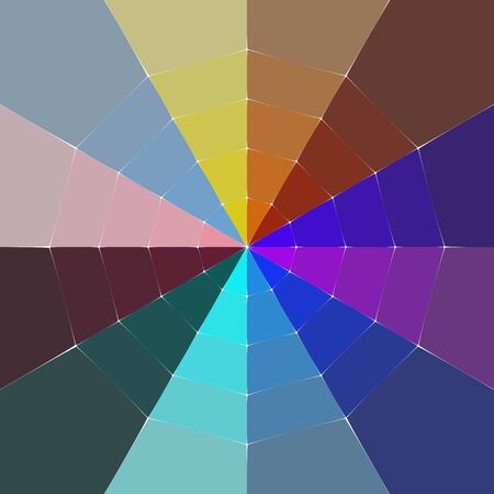 Abstract vector illustration of a spider web on a colorful background.のイラスト素材