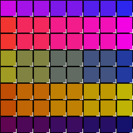 Seamless pattern mosaic made of colored cubes in a black frame.